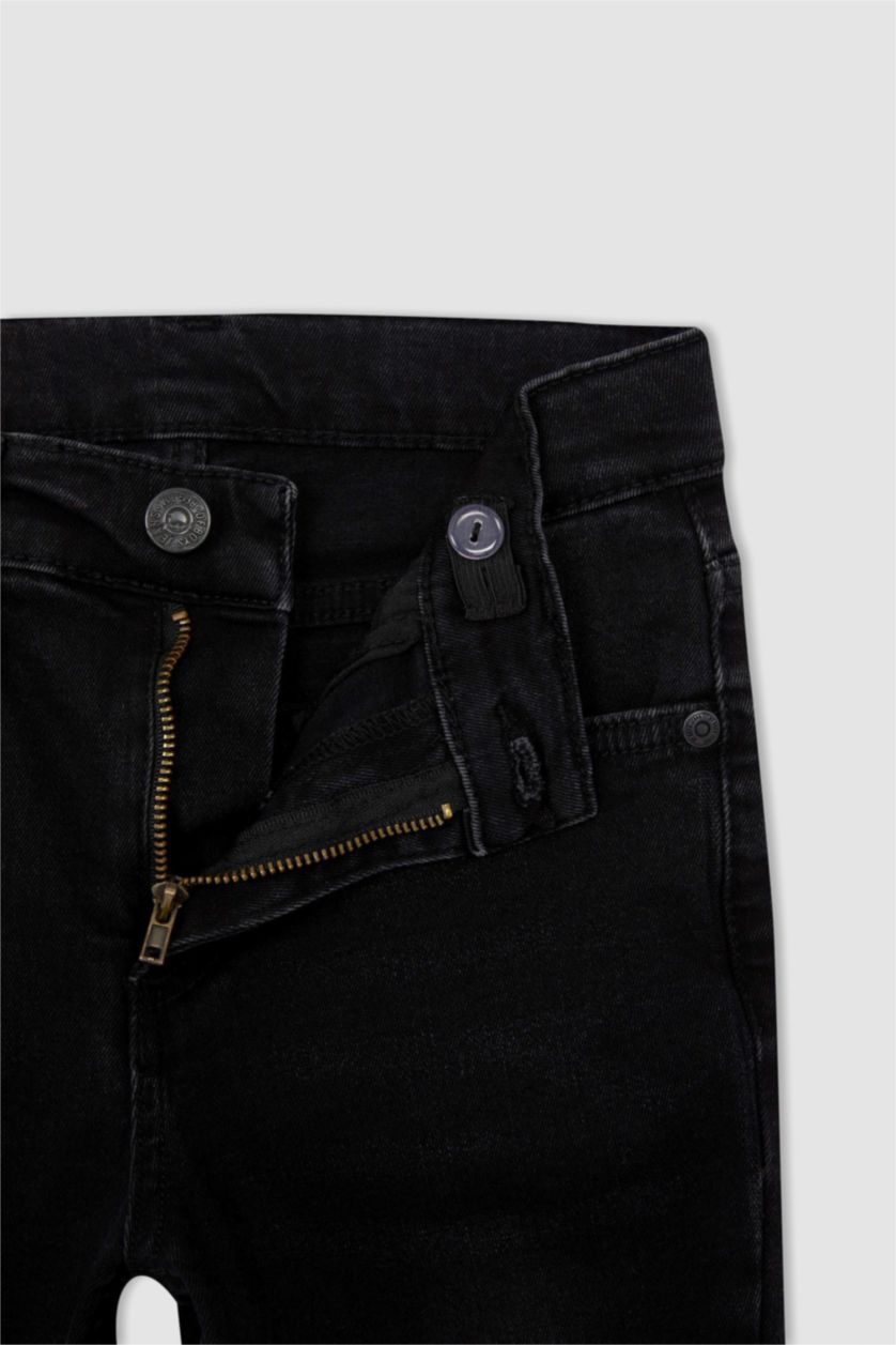 BOYS & TEENS Black Boy Slim Fit Distressed Jeans