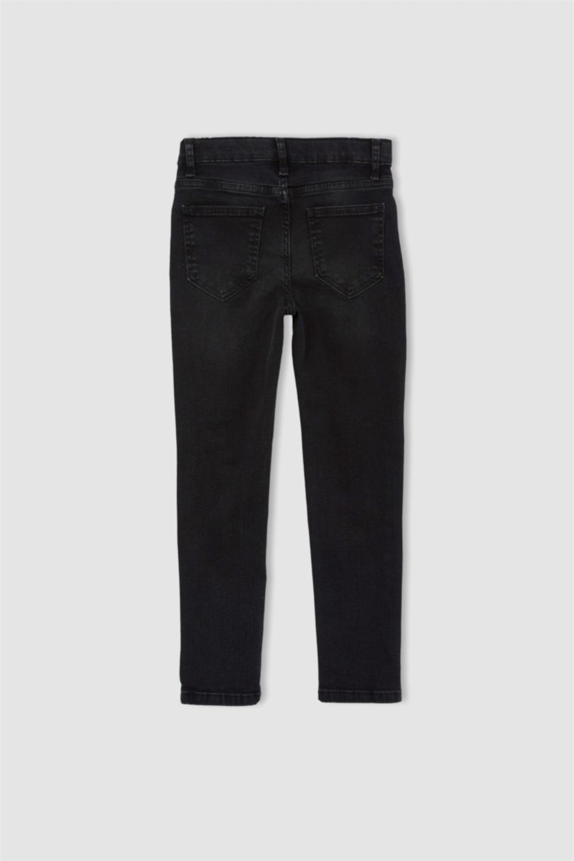 BOYS & TEENS Black Boy Slim Fit Distressed Jeans