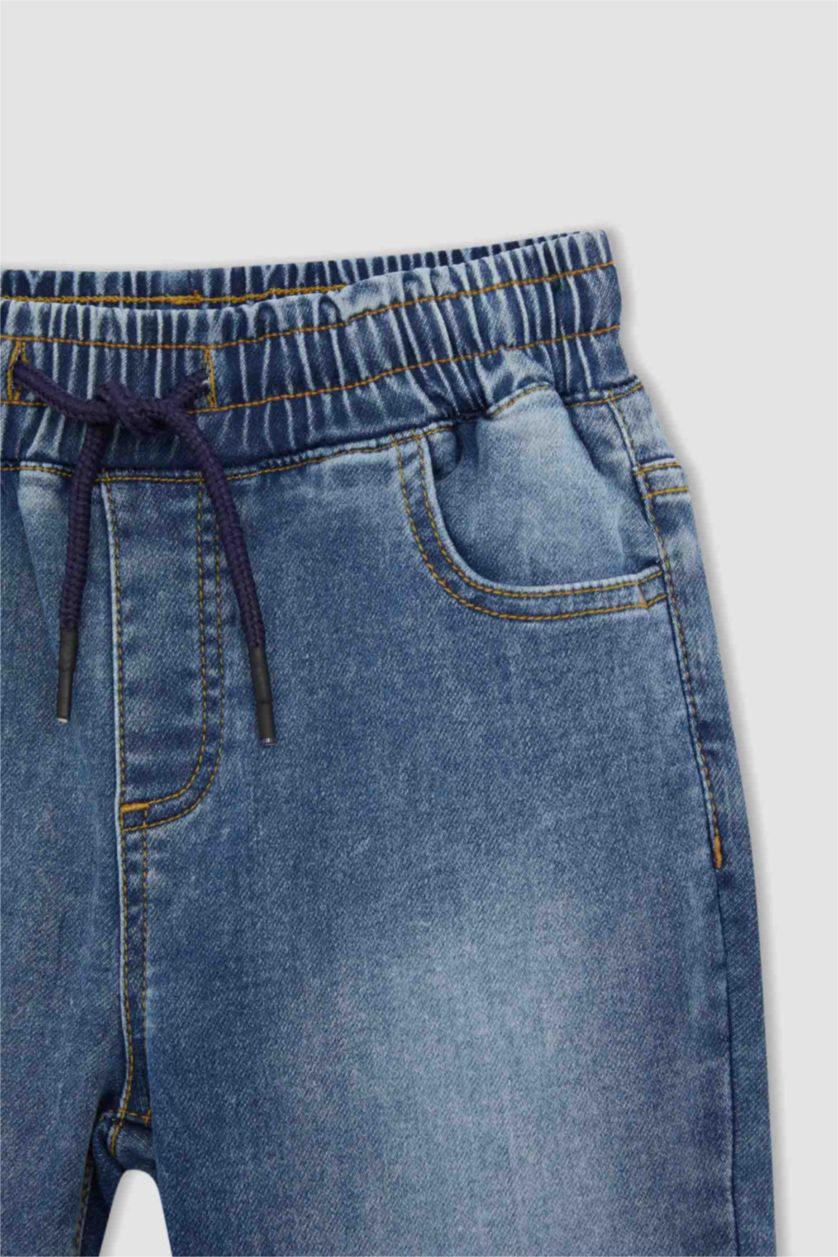 Boys & Teens Light Blue Boys Jogger Elastic Band Leg Jeans