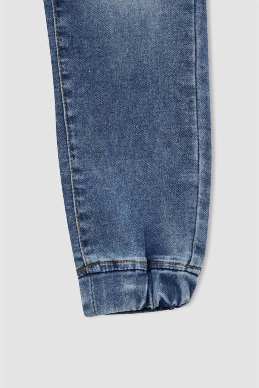 Boys & Teens Light Blue Boys Jogger Elastic Band Leg Jeans