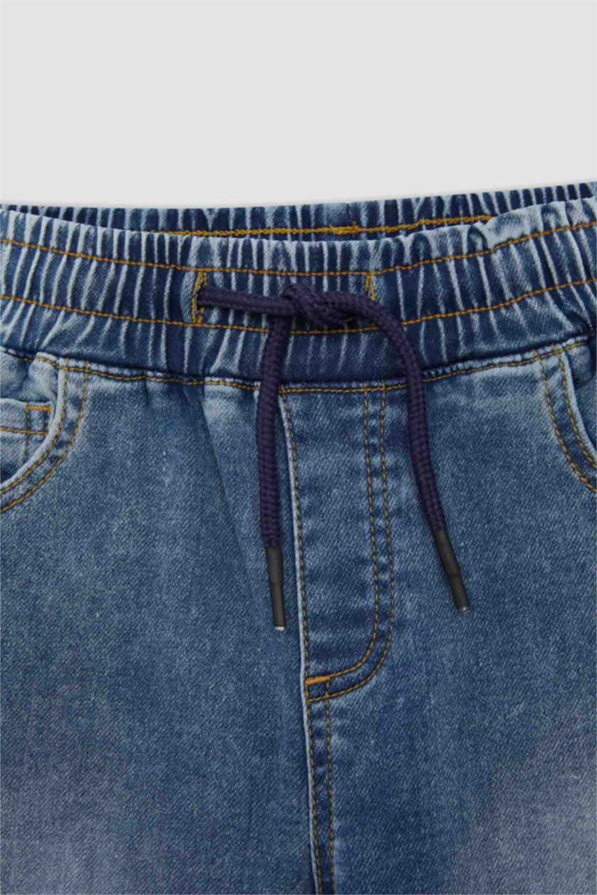 Boys & Teens Light Blue Boys Jogger Elastic Band Leg Jeans