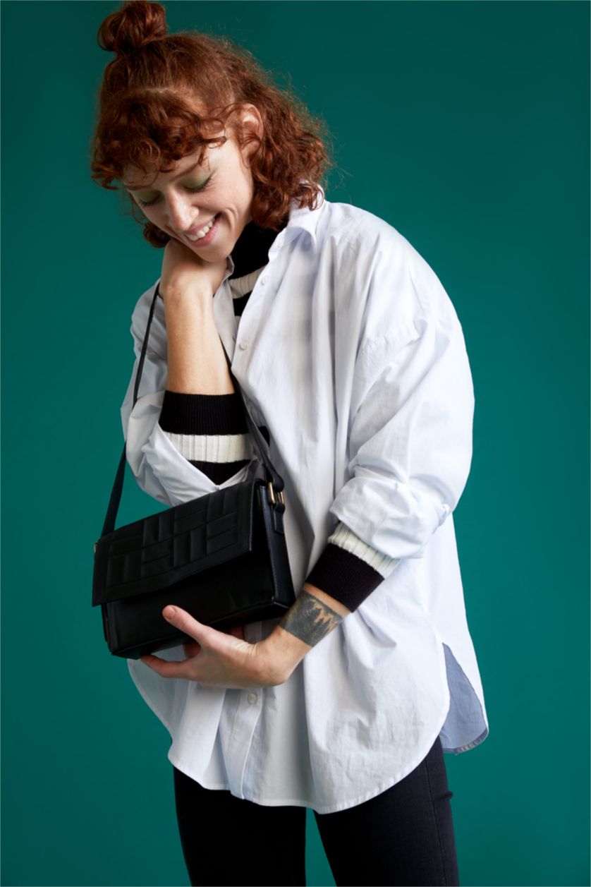 Kadın Siyah Kadın Suni Deri Kol Çantası