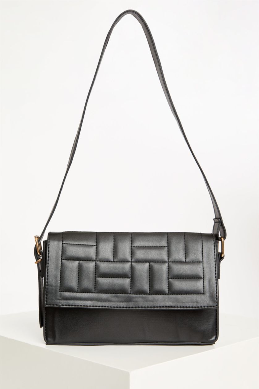 Kadın Siyah Kadın Suni Deri Kol Çantası