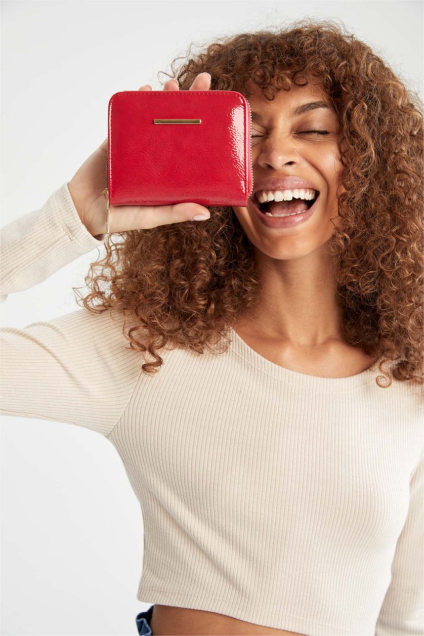 WOMAN Red Faux Leather Wallet