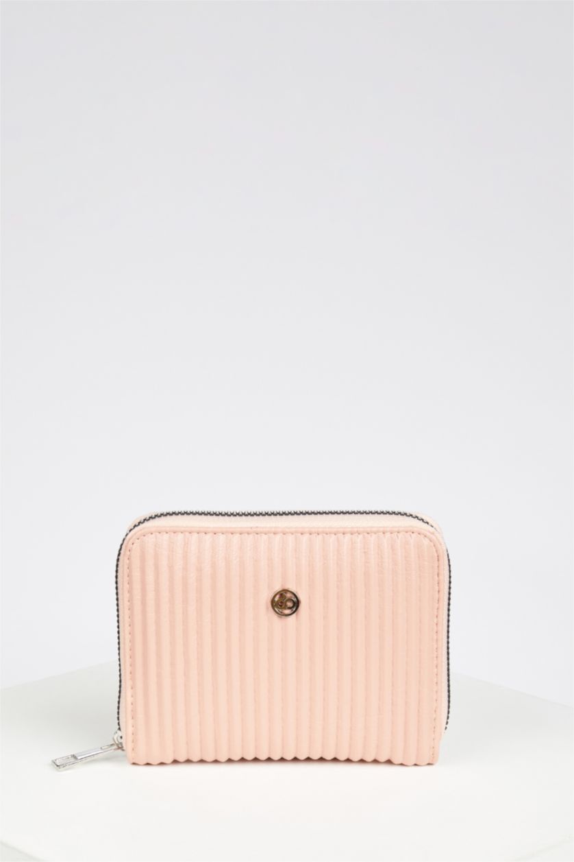 FEMME Rose Clair Portefeuille en similicuir pour femmes