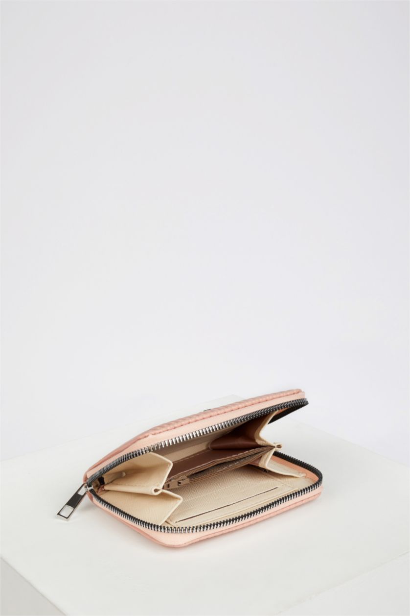 FEMME Rose Clair Portefeuille en similicuir pour femmes