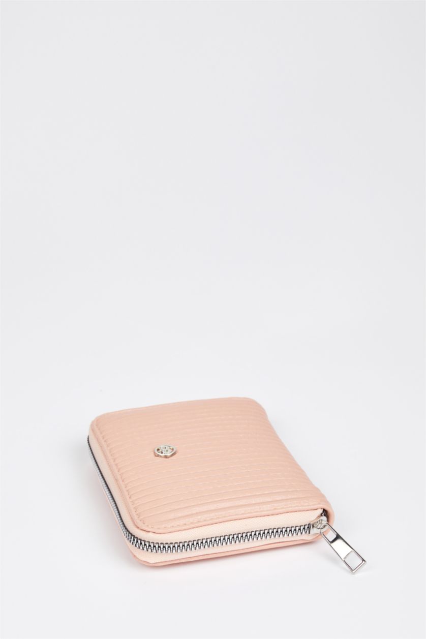 FEMME Rose Clair Portefeuille en similicuir pour femmes