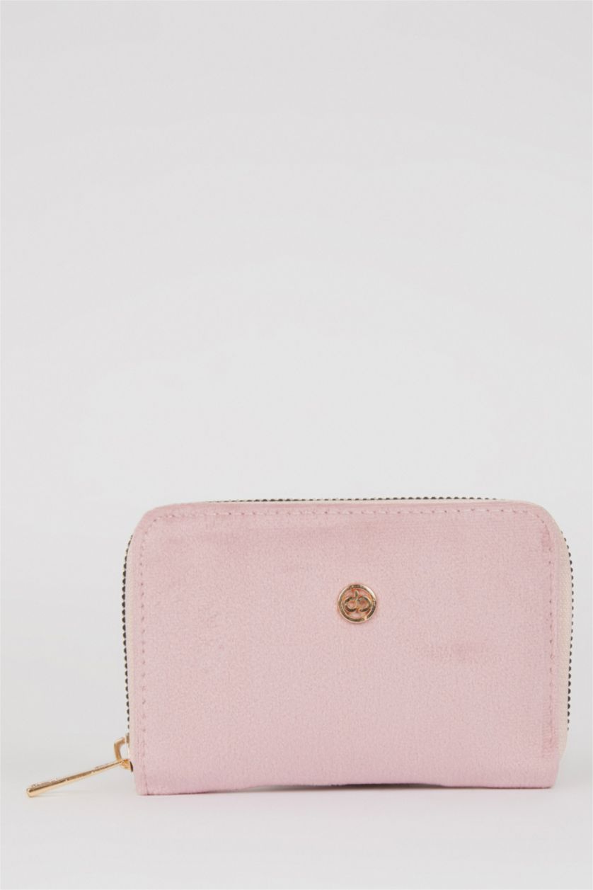 Women Light Pink Women's Suede Look Wallet