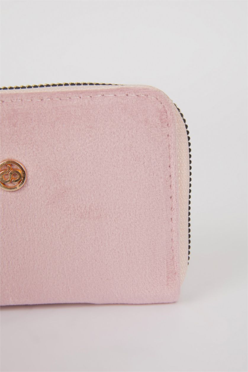 Women Light Pink Women's Suede Look Wallet