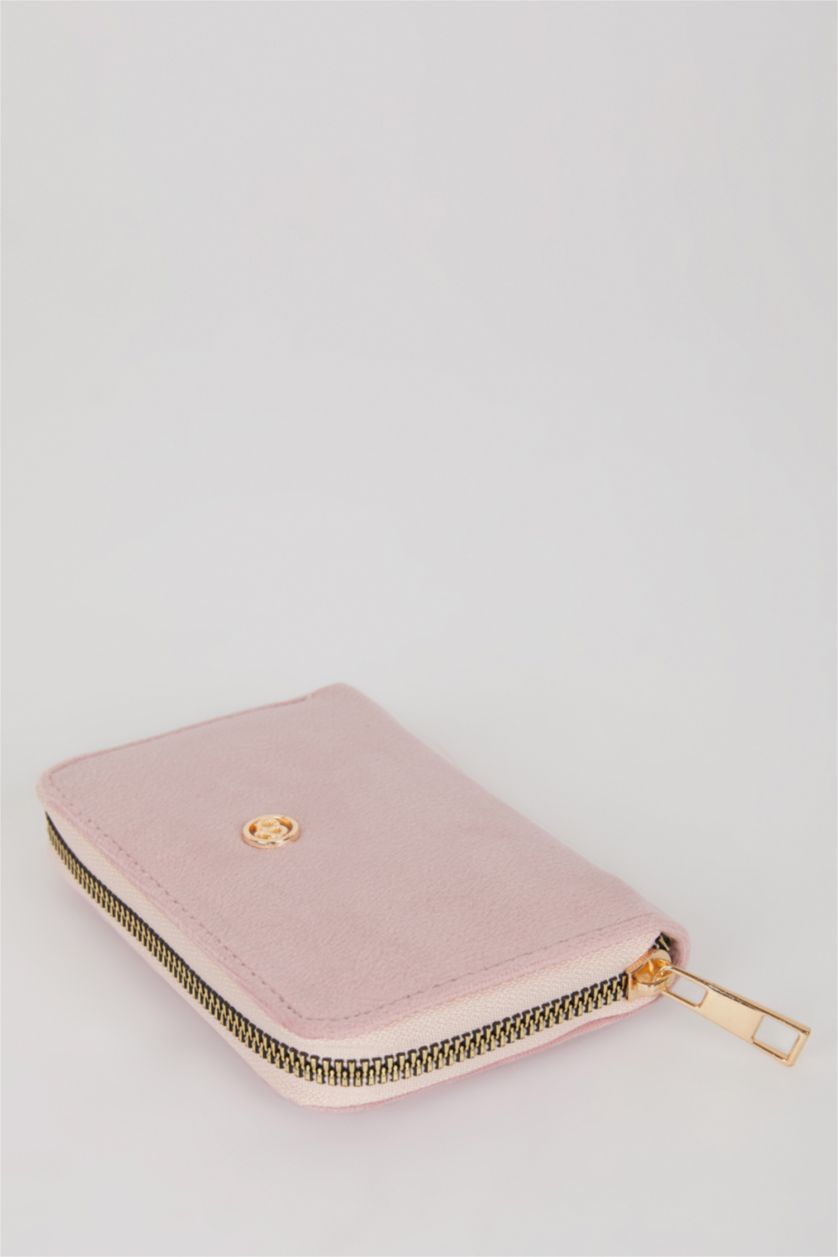 Women Light Pink Women's Suede Look Wallet