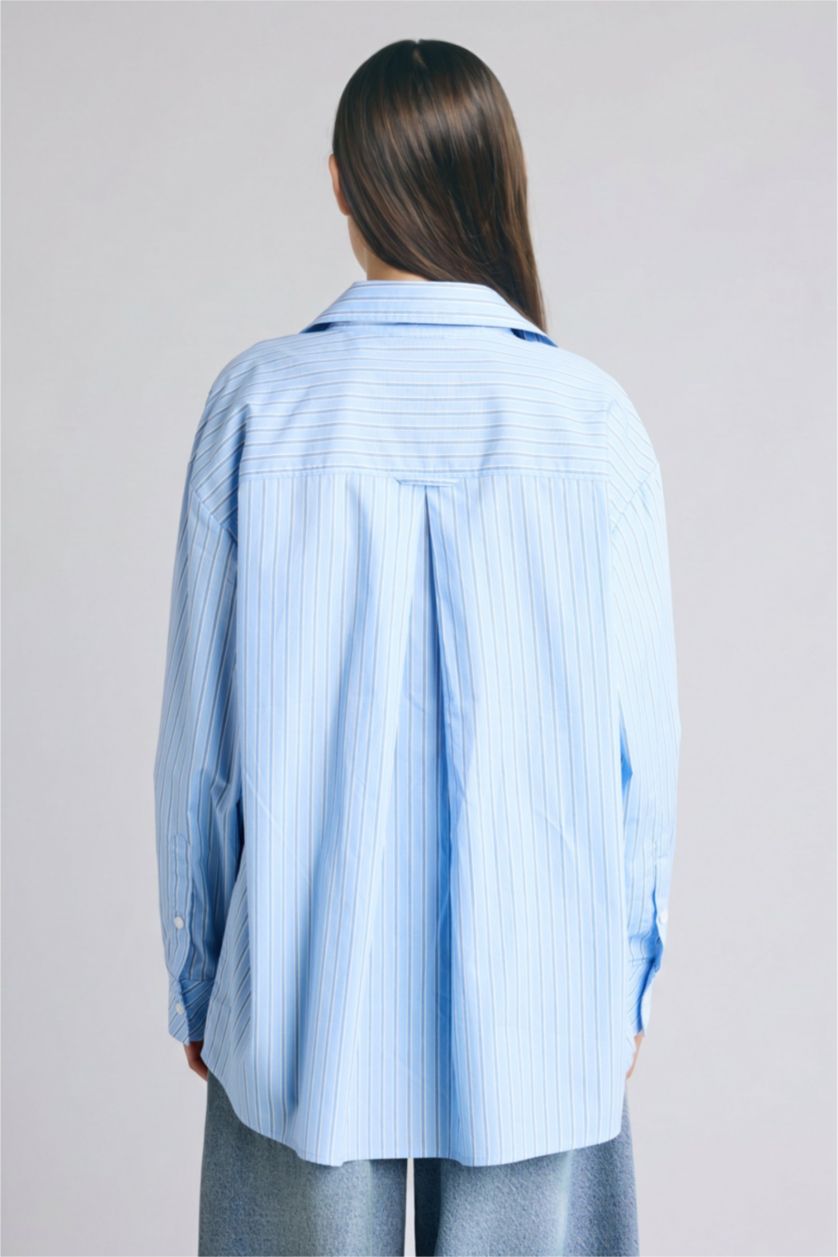 Әйелдерге Көк Oversize жейде
