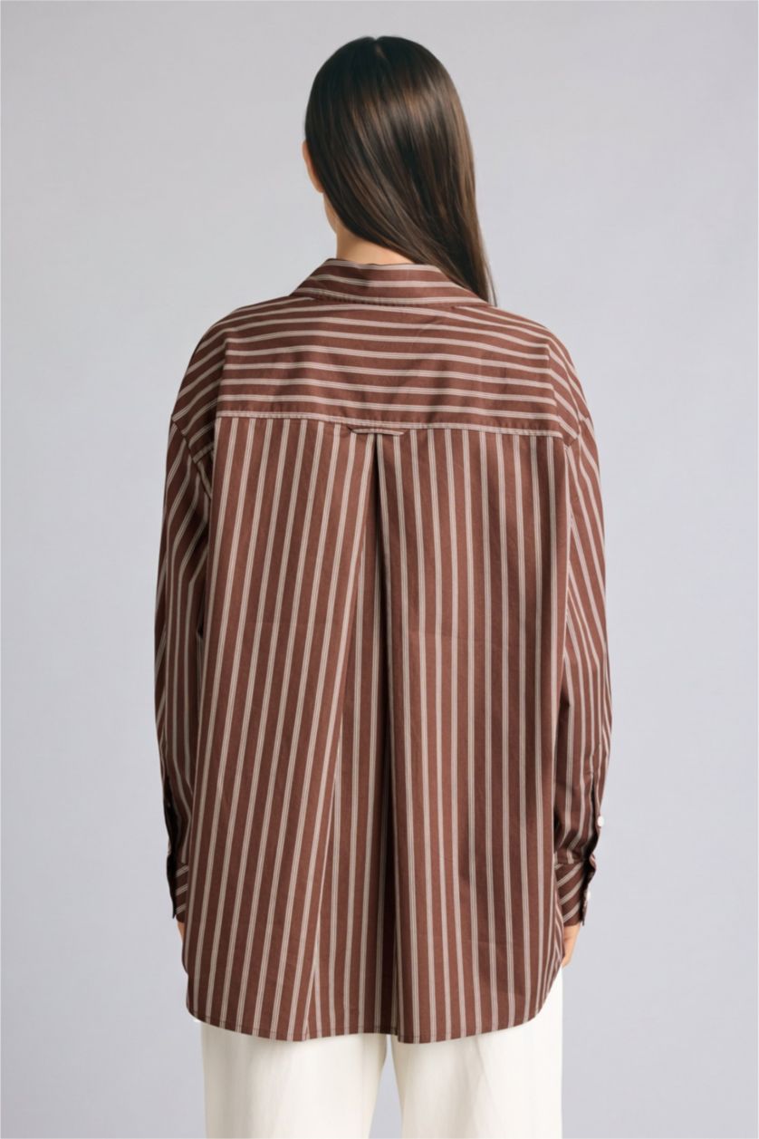 Әйелдерге Қоңыр Oversize жейде