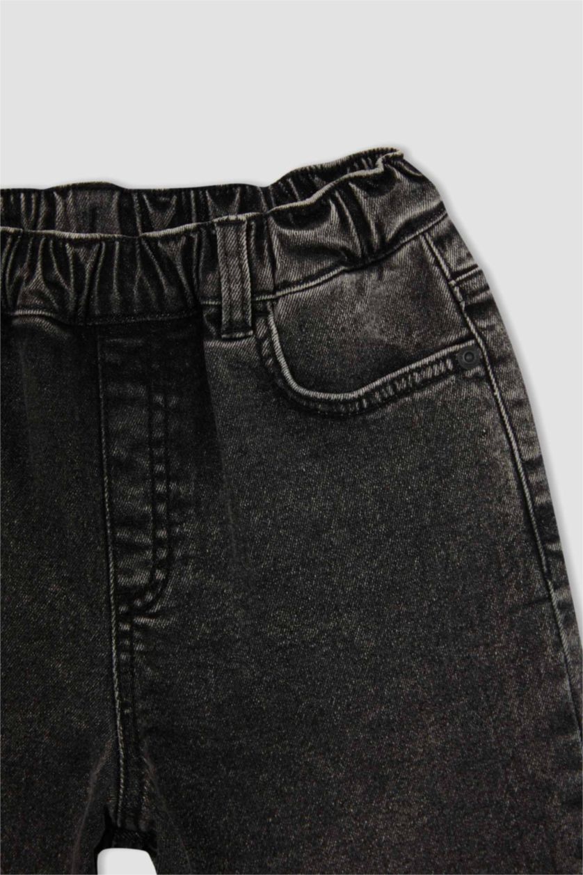 BOYS & TEENS Grey Boys Balloon Fit Five Pocket Straight Leg Jean Trousers