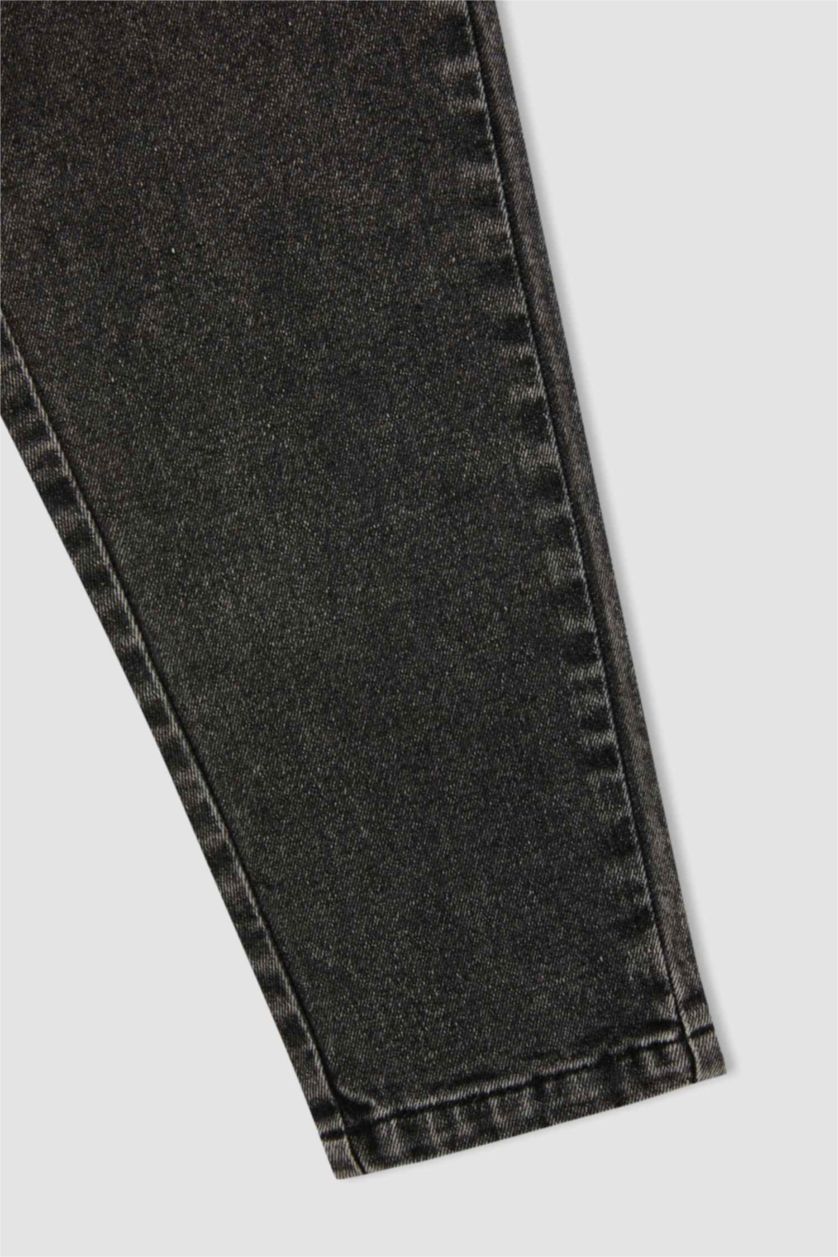 BOYS & TEENS Grey Boys Balloon Fit Five Pocket Straight Leg Jean Trousers