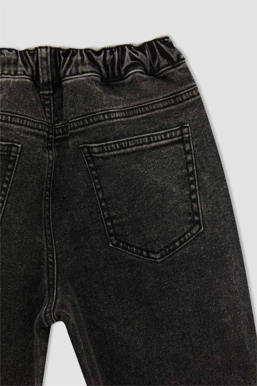 BOYS & TEENS Grey Boys Balloon Fit Five Pocket Straight Leg Jean Trousers