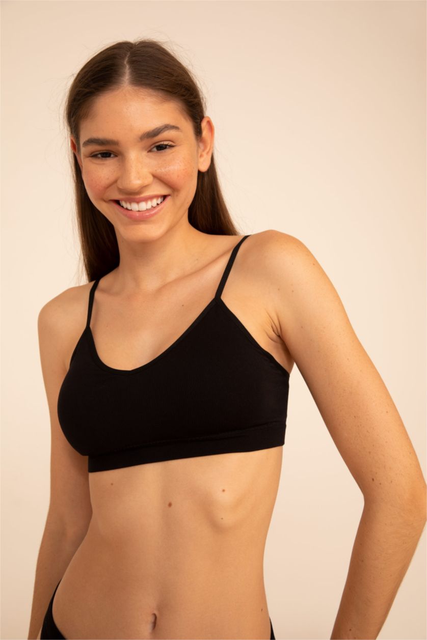 FEMME Noir Soutien-gorge sans couture en dentelle Fall in Love avec coussinets amovibles