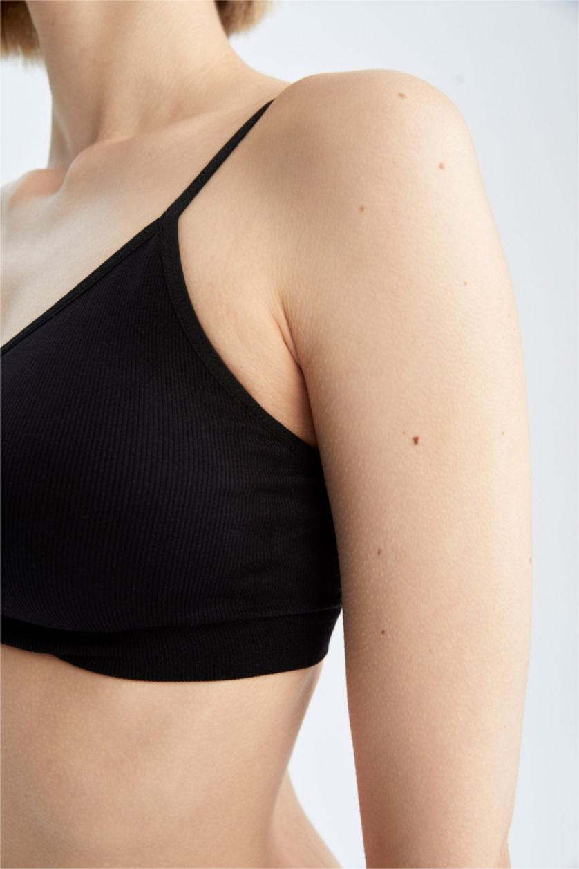 FEMME Noir Soutien-gorge sans couture en dentelle Fall in Love avec coussinets amovibles