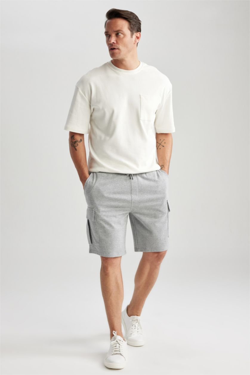 رجال ميلانج رمادي Regular Fit Thin Sweatshirt Fabric
