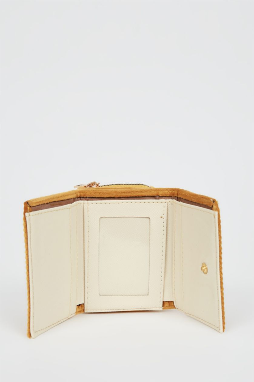 FEMME Jaune Foncé Portefeuille femme aspect daim