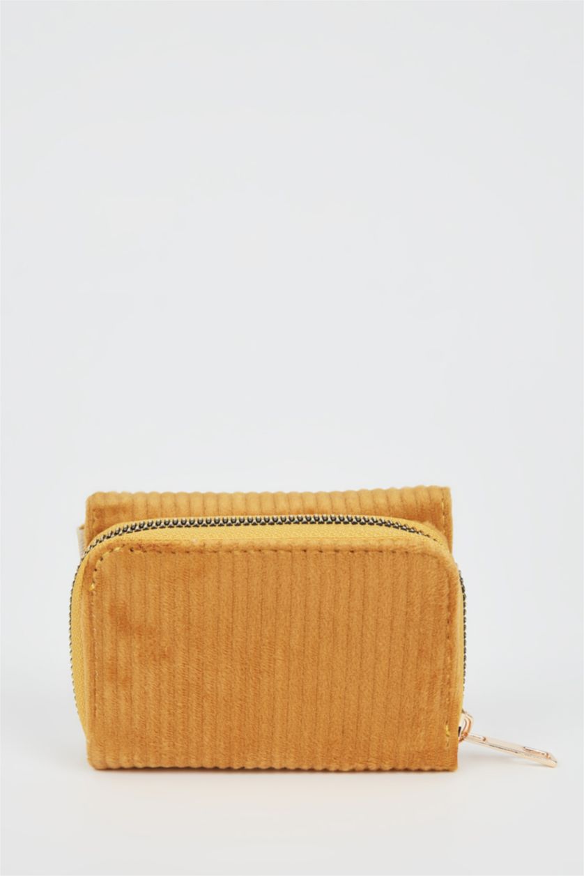 FEMME Jaune Foncé Portefeuille femme aspect daim