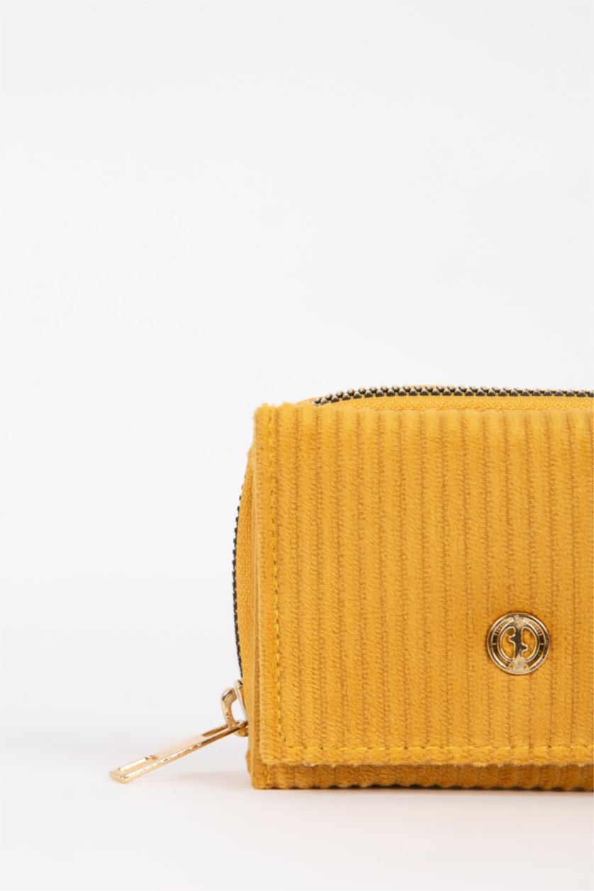 Kadın Koyu Sarı Kadın Süet Cüzdan