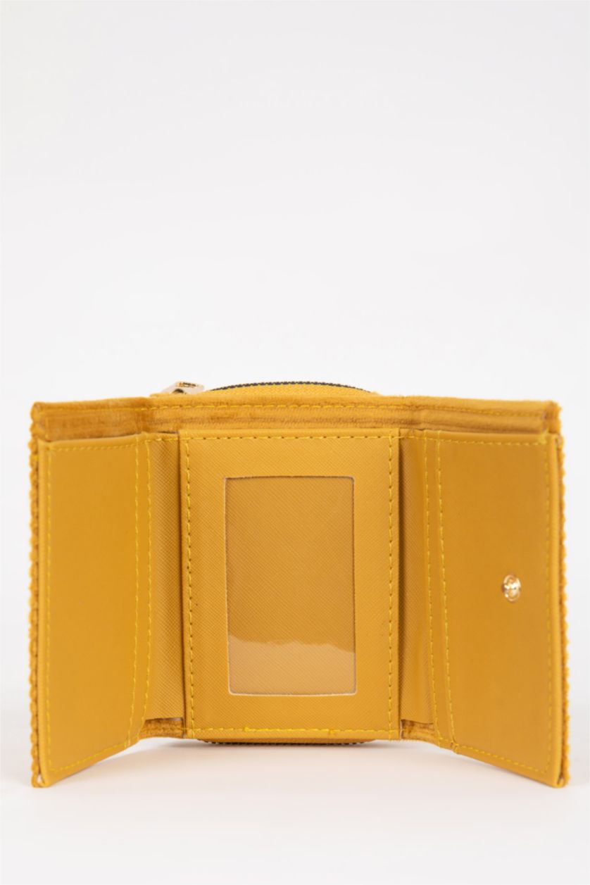 Kadın Koyu Sarı Kadın Süet Cüzdan