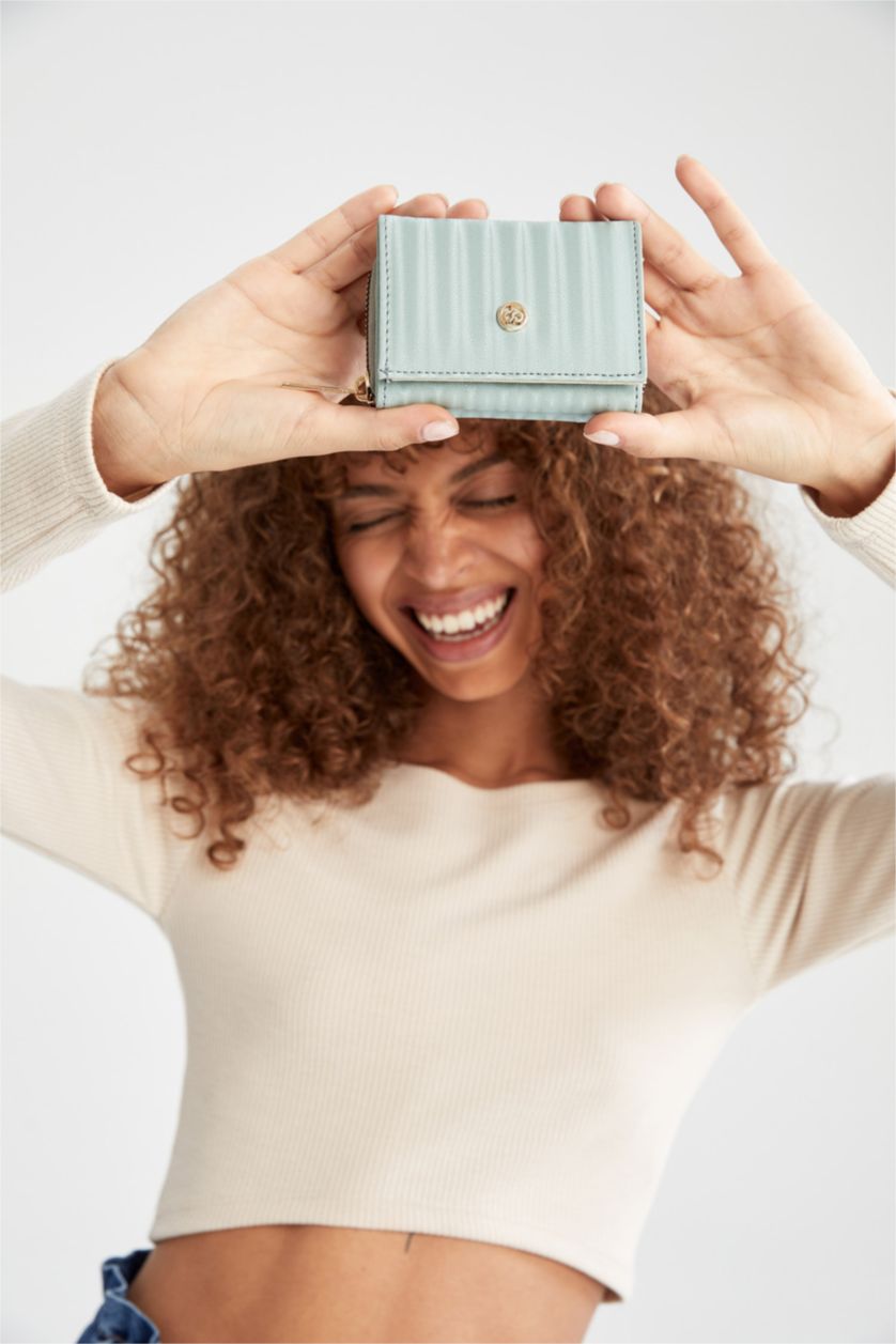 Kadın Mint Kadın Suni Deri Cüzdan