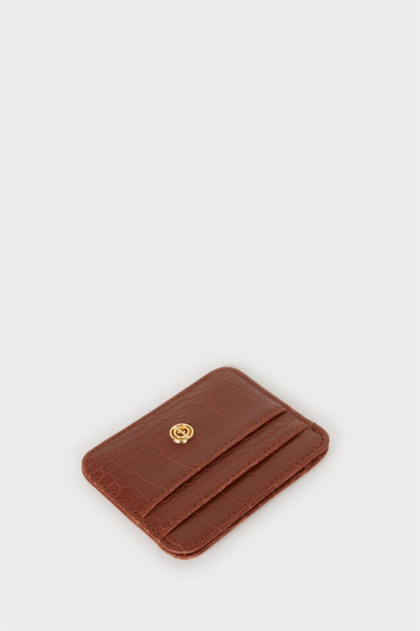 Women Tan Woman Business Card Wallet