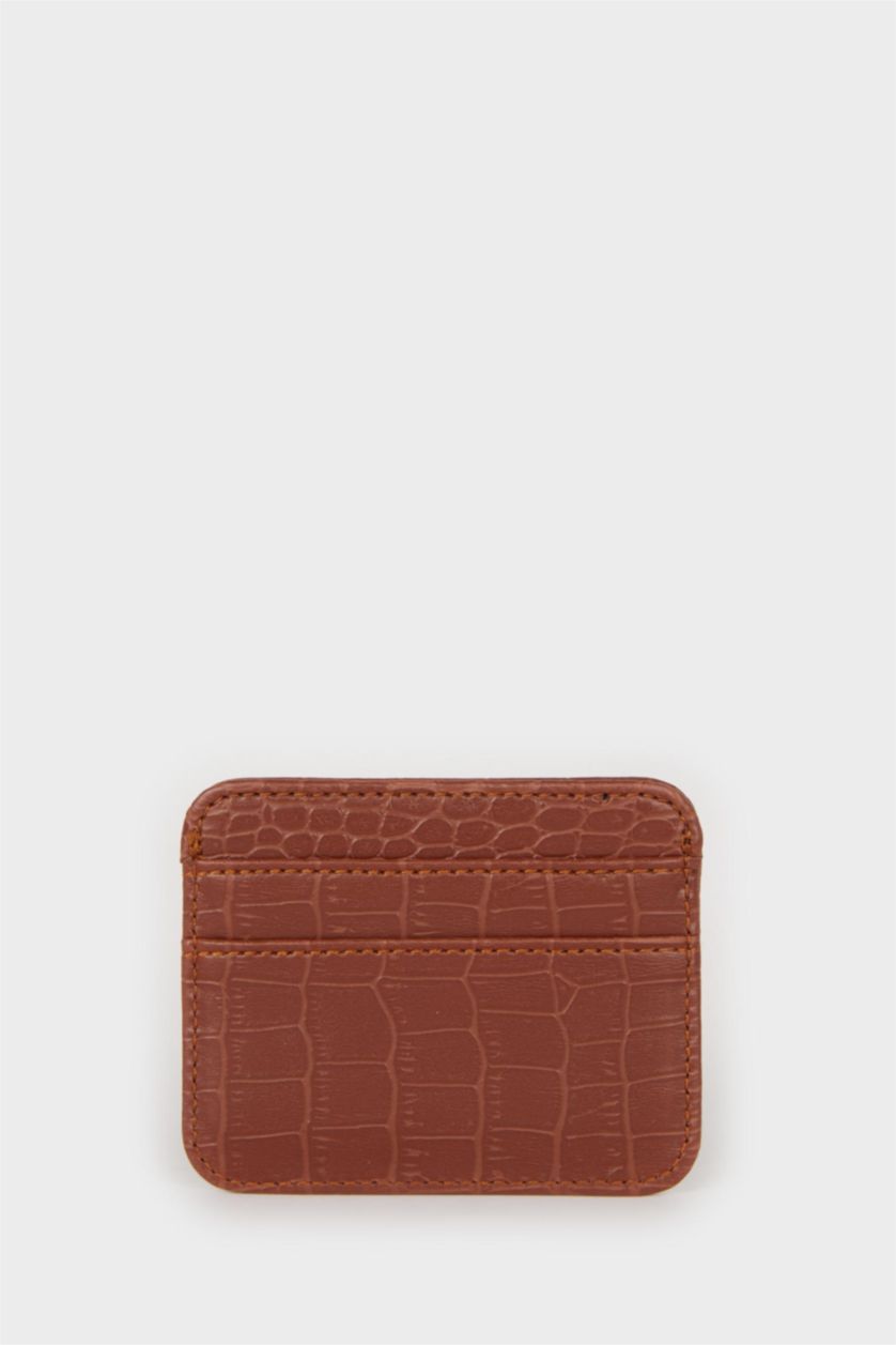 Women Tan Woman Business Card Wallet