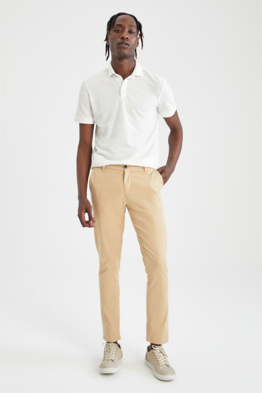 MAN Sand Slim Fit Ankle Gabardine Chinos