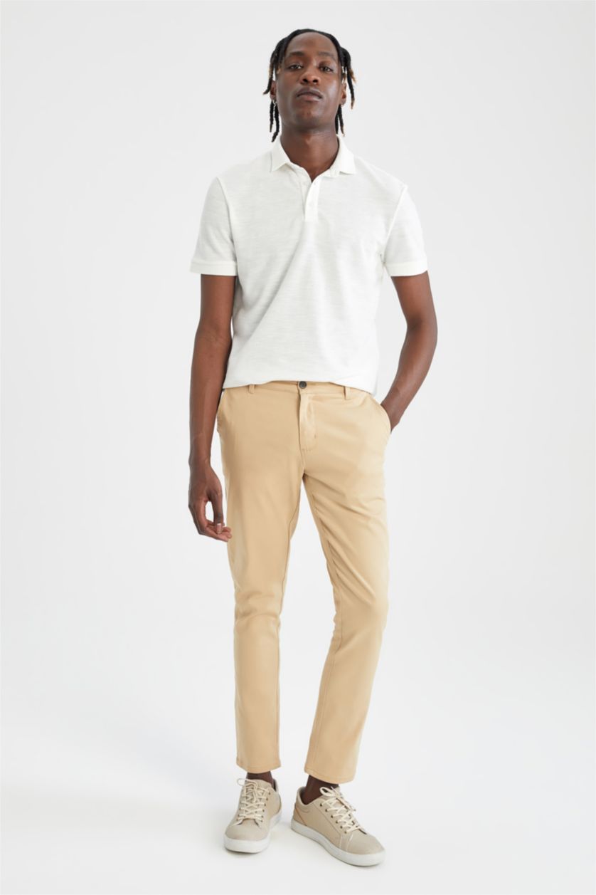 MAN Sand Slim Fit Ankle Gabardine Chinos
