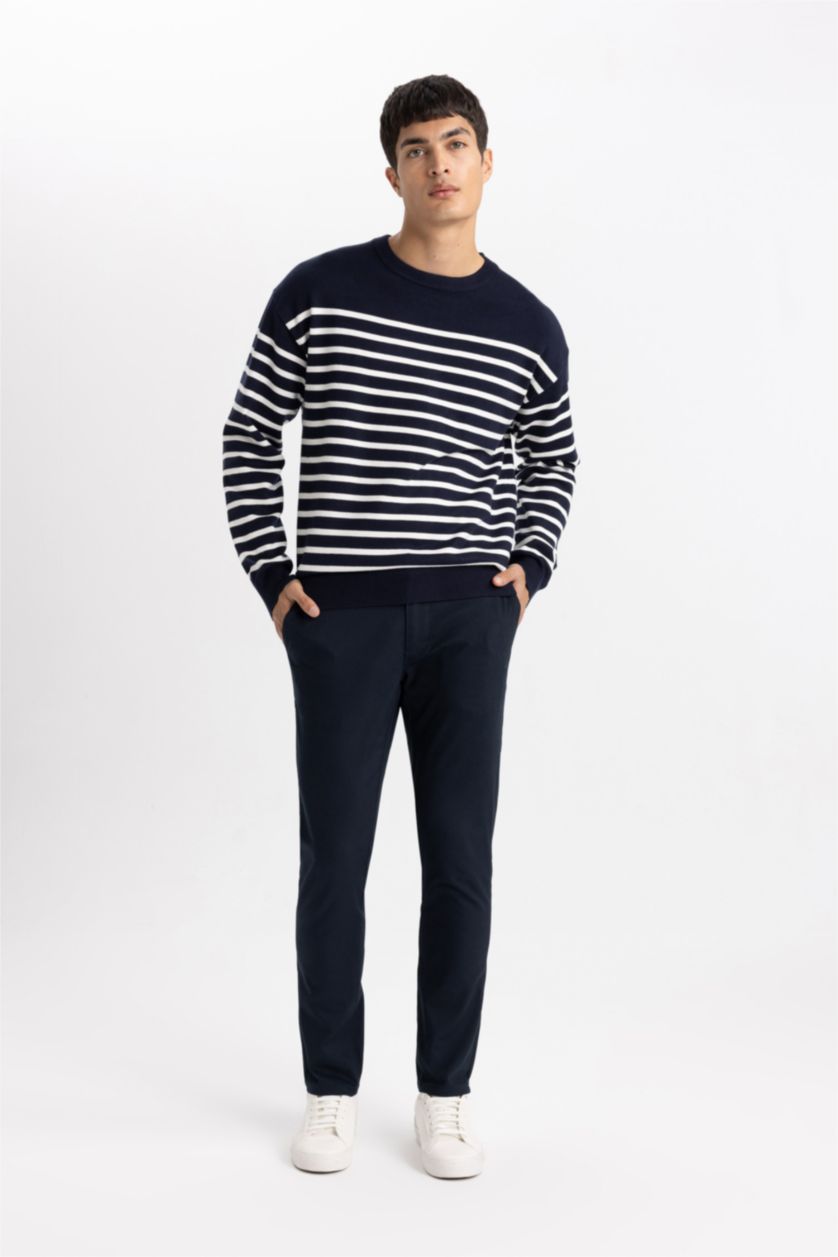 رجال كحلي Slim Fit Trousers