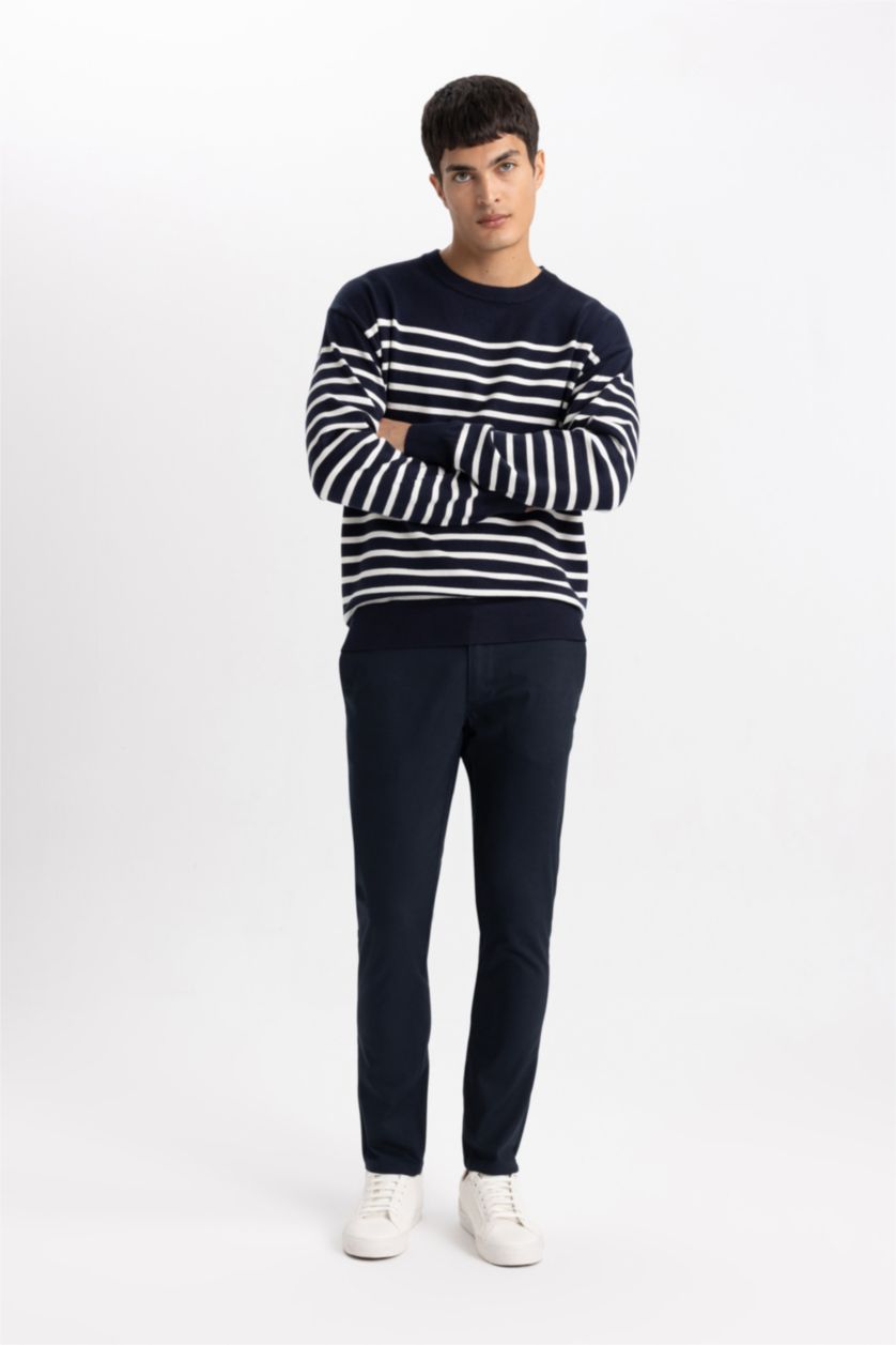 رجال كحلي Slim Fit Trousers