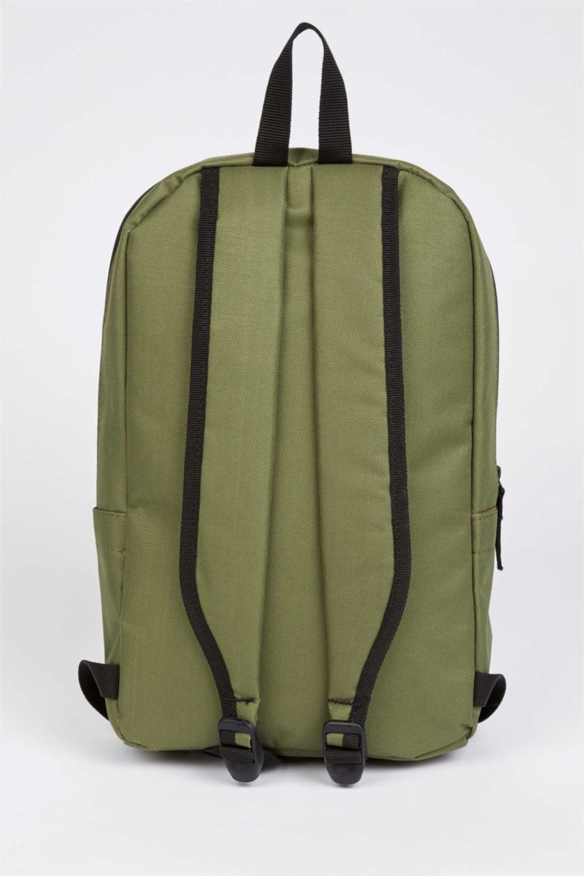 Erkek Çocuk - Genç Erkek Haki Erkek Çocuk Yazı Baskılı Okul Sırt Çantası