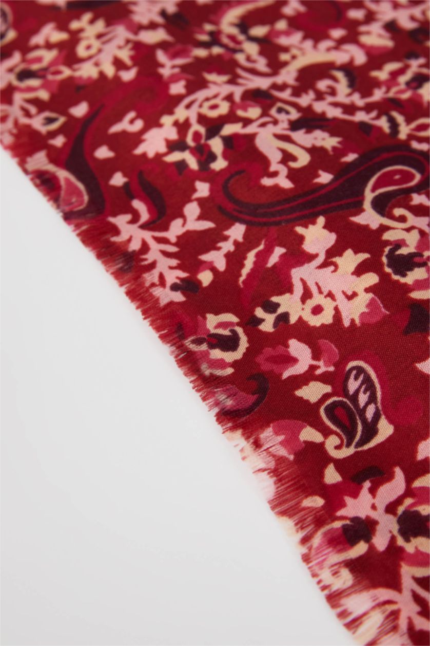 FEMME Bordo Châle à motif floral pour femme