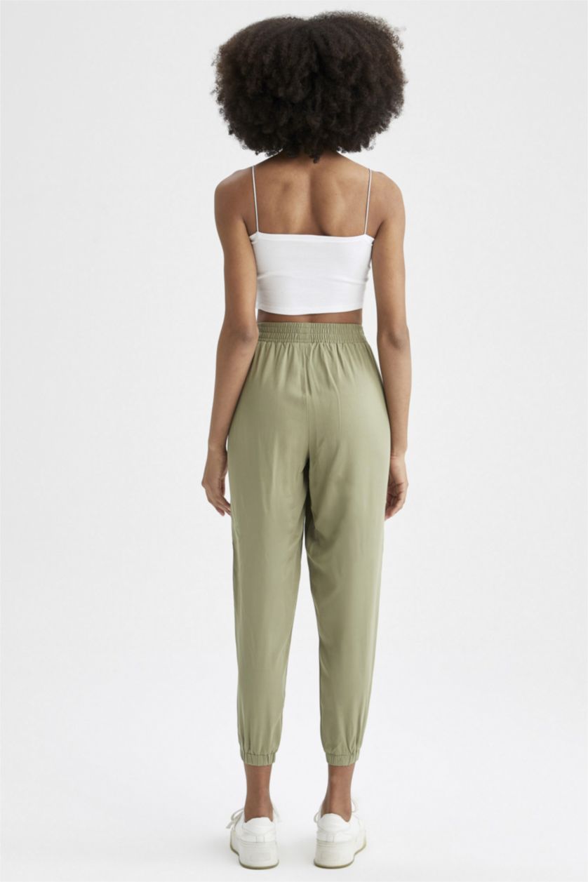 FEMME Bleu Pantalon de jogging en viscose coupe standard