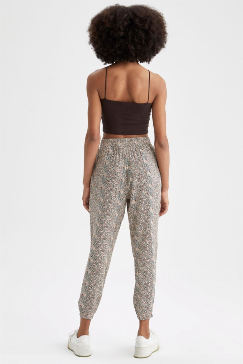 FEMME Marron Pantalon Jogger Coupe Standard Viscose