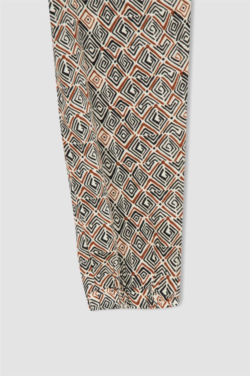 FEMME Marron Pantalon Jogger Coupe Standard Viscose