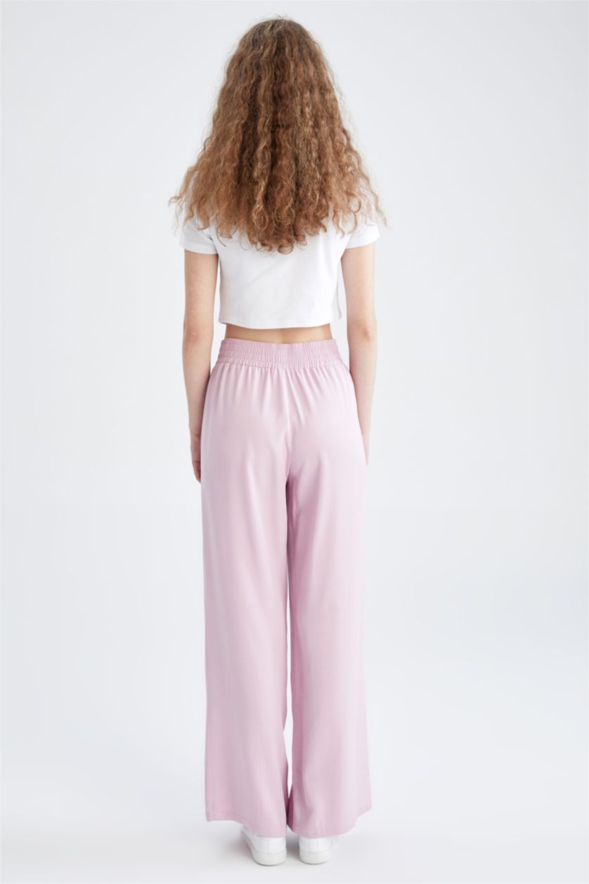 FEMME Rose Pantalon large en viscose