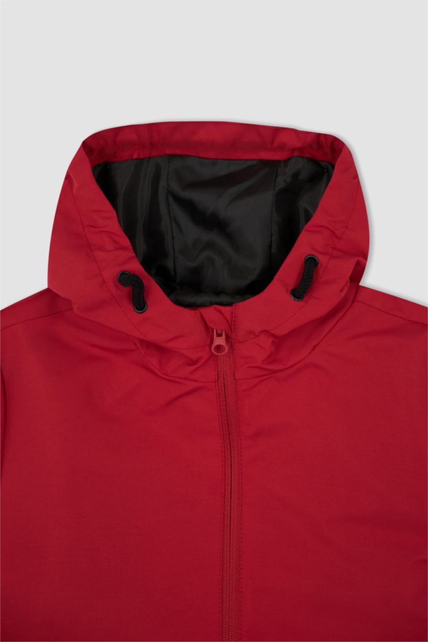 BOYS & TEENS Red Boy Hooded Raincoat