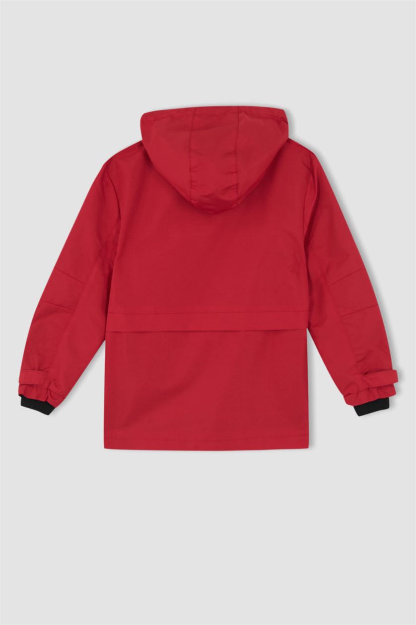 BOYS & TEENS Red Boy Hooded Raincoat