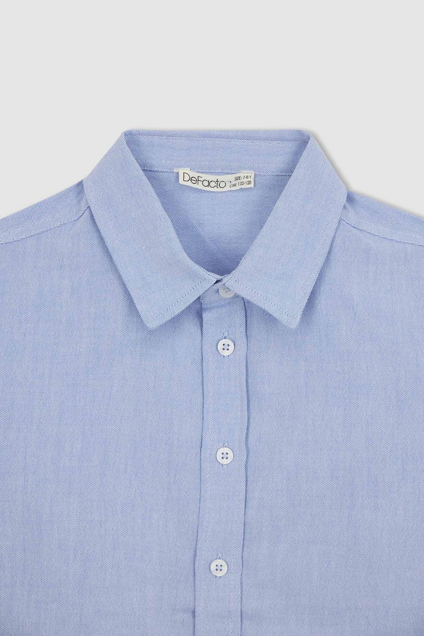 أولاد أزرق فاتح Boys Long Sleeve Oxford Shirt