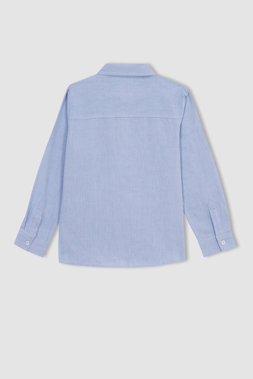 أولاد أزرق فاتح Boys Long Sleeve Oxford Shirt