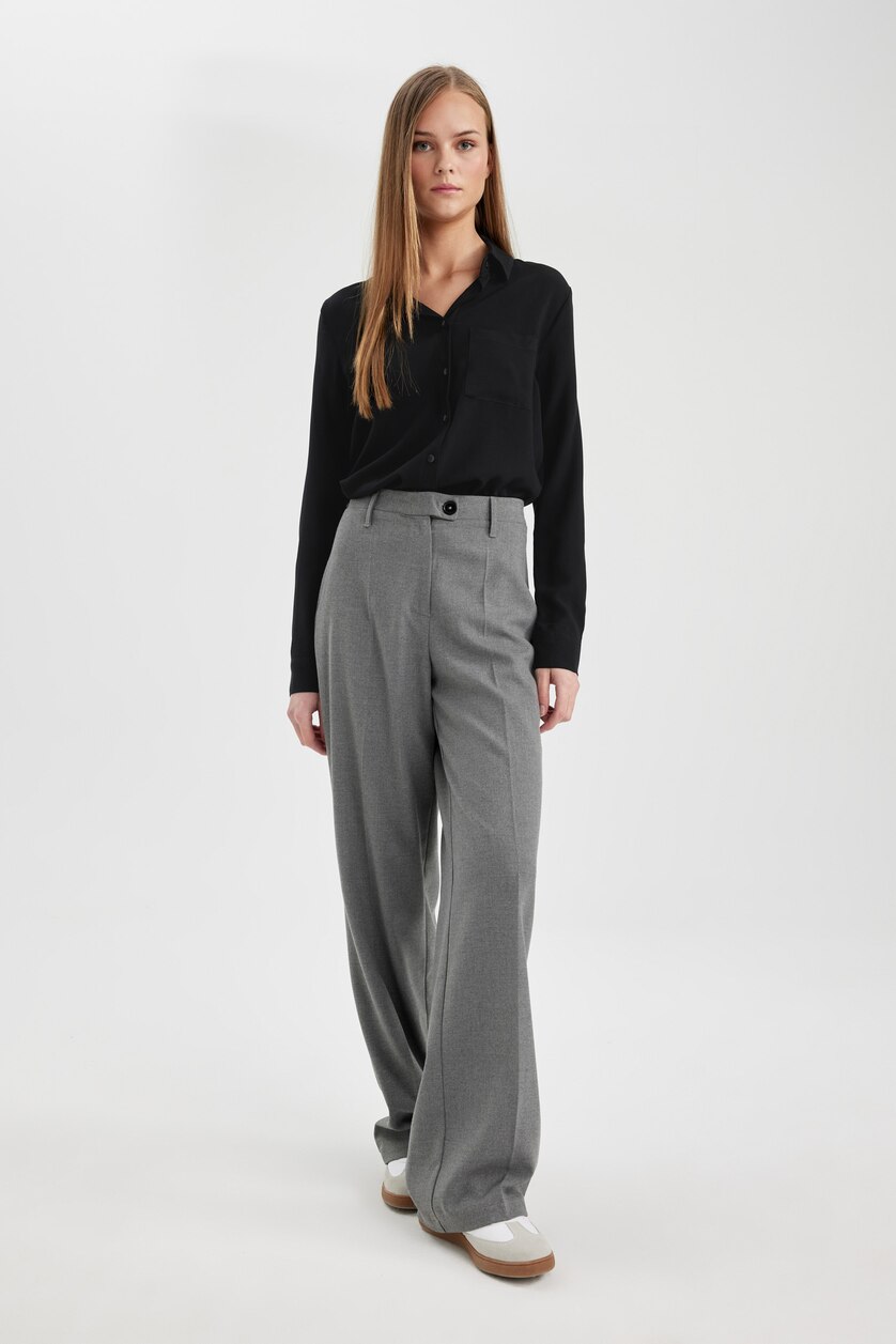 نساء أسود Regular Fit Long Sleeve Shirt