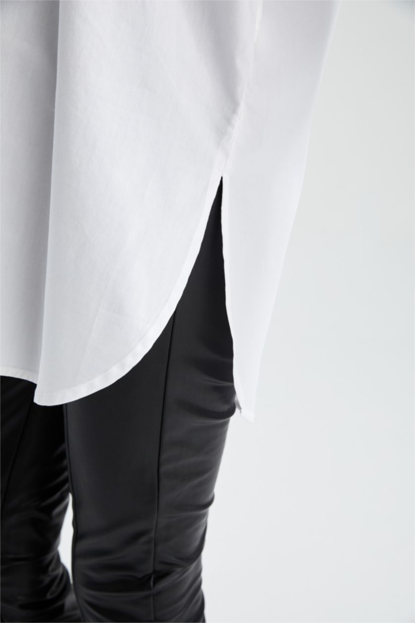 WOMAN White Oversize Fit Poplin Long Sleeve Tunic