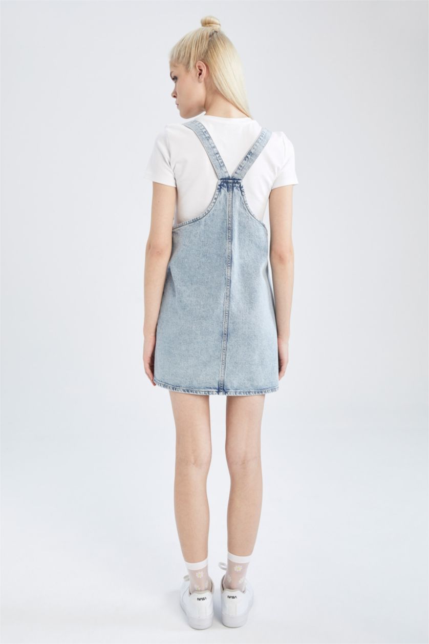 Kadın Açık Mavi Jean Mini Elbise