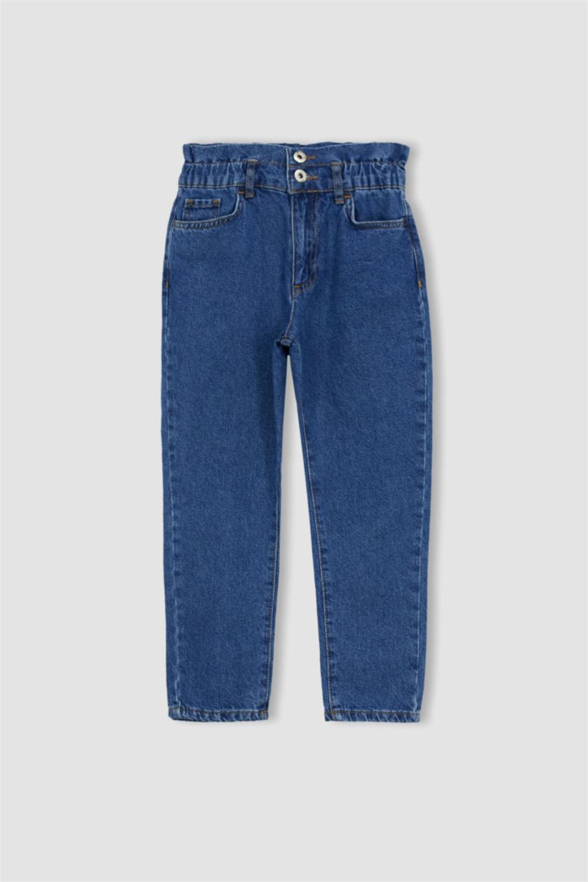 Kız Çocuk - Genç Kız Mavi Kız Çocuk Slouchy Fit Pantolon