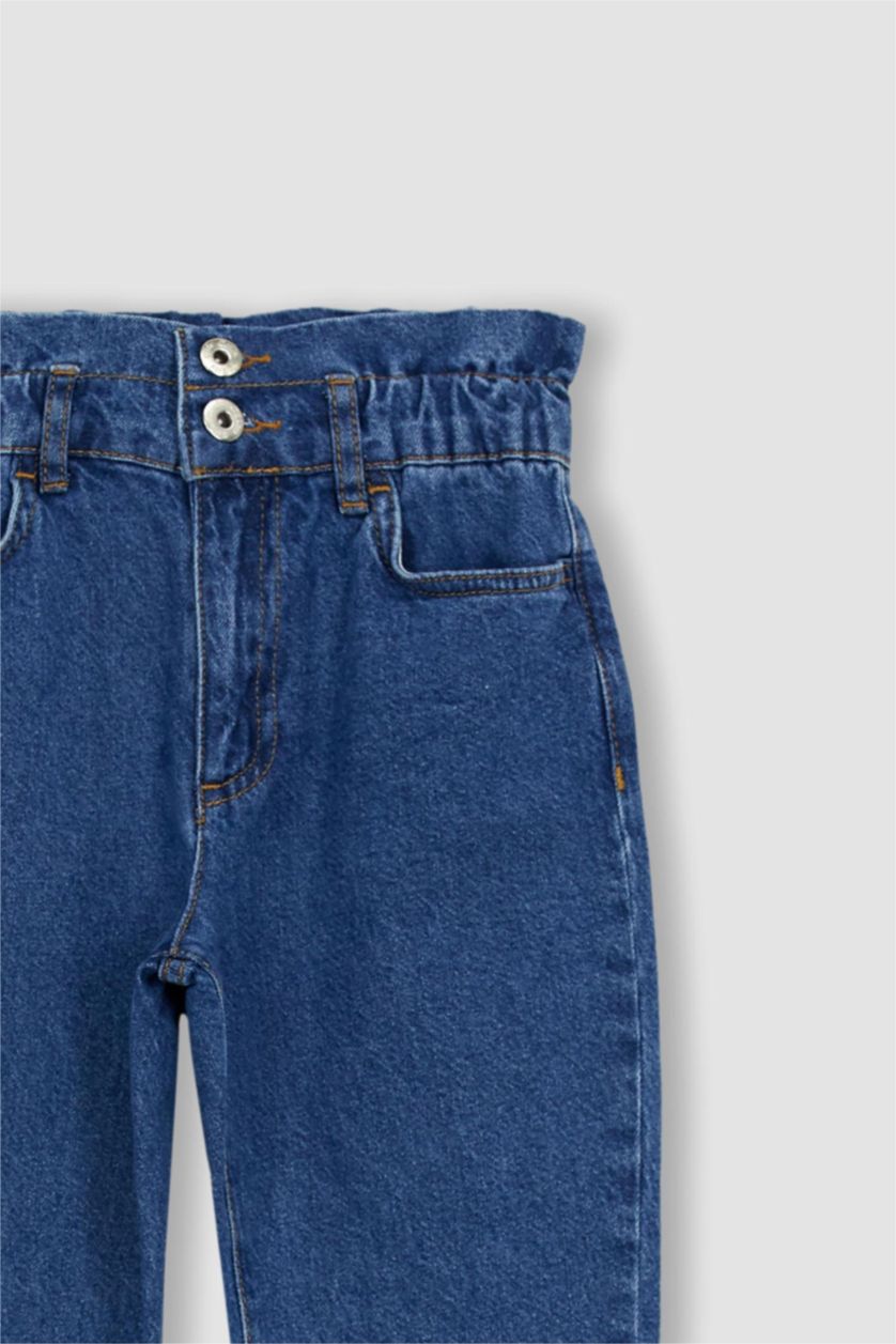 Kız Çocuk - Genç Kız Mavi Kız Çocuk Slouchy Fit Pantolon