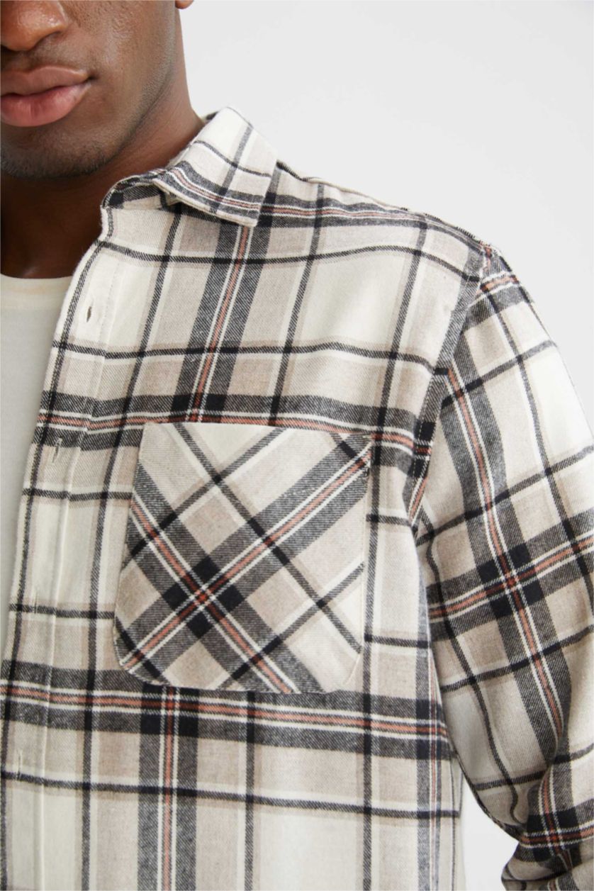 HOMME Blanc Chemises à manches longues Nouvelle coupe régulière Col Polo