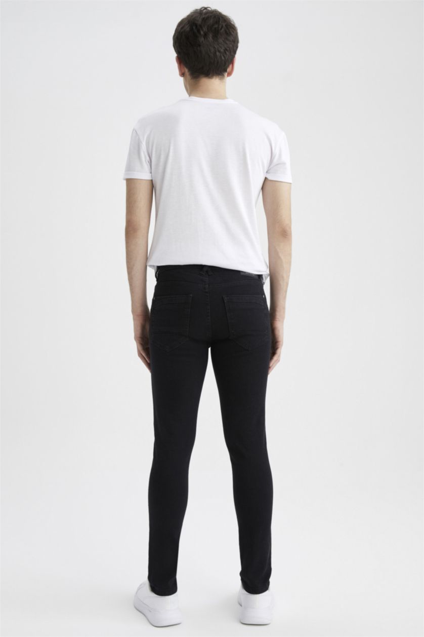 MAN Black Super Skinny Fit Normal Waist Slim Leg Jeans